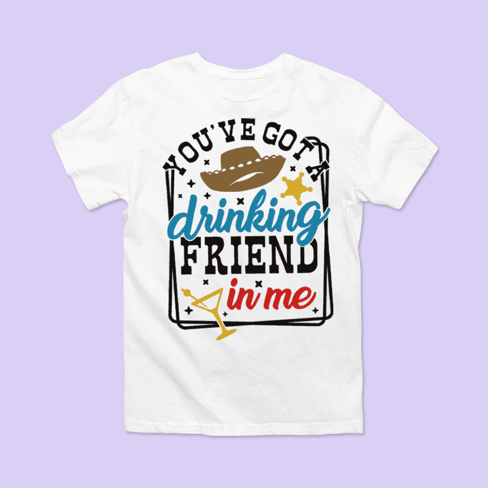 Epcot Shirt - Woody "Drinking Friend in Me" - Two Crafty Gays