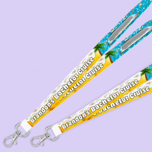 Personalized Bachelor Party Cruise Lanyard - Two Crafty Gays