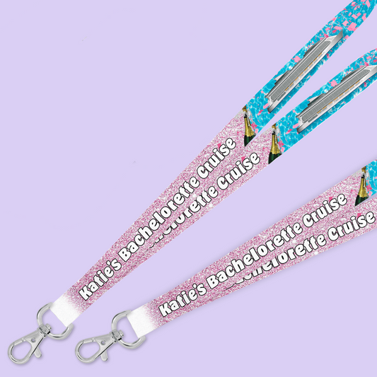 Personalized Bachelorette Party Cruise Lanyard - Two Crafty Gays