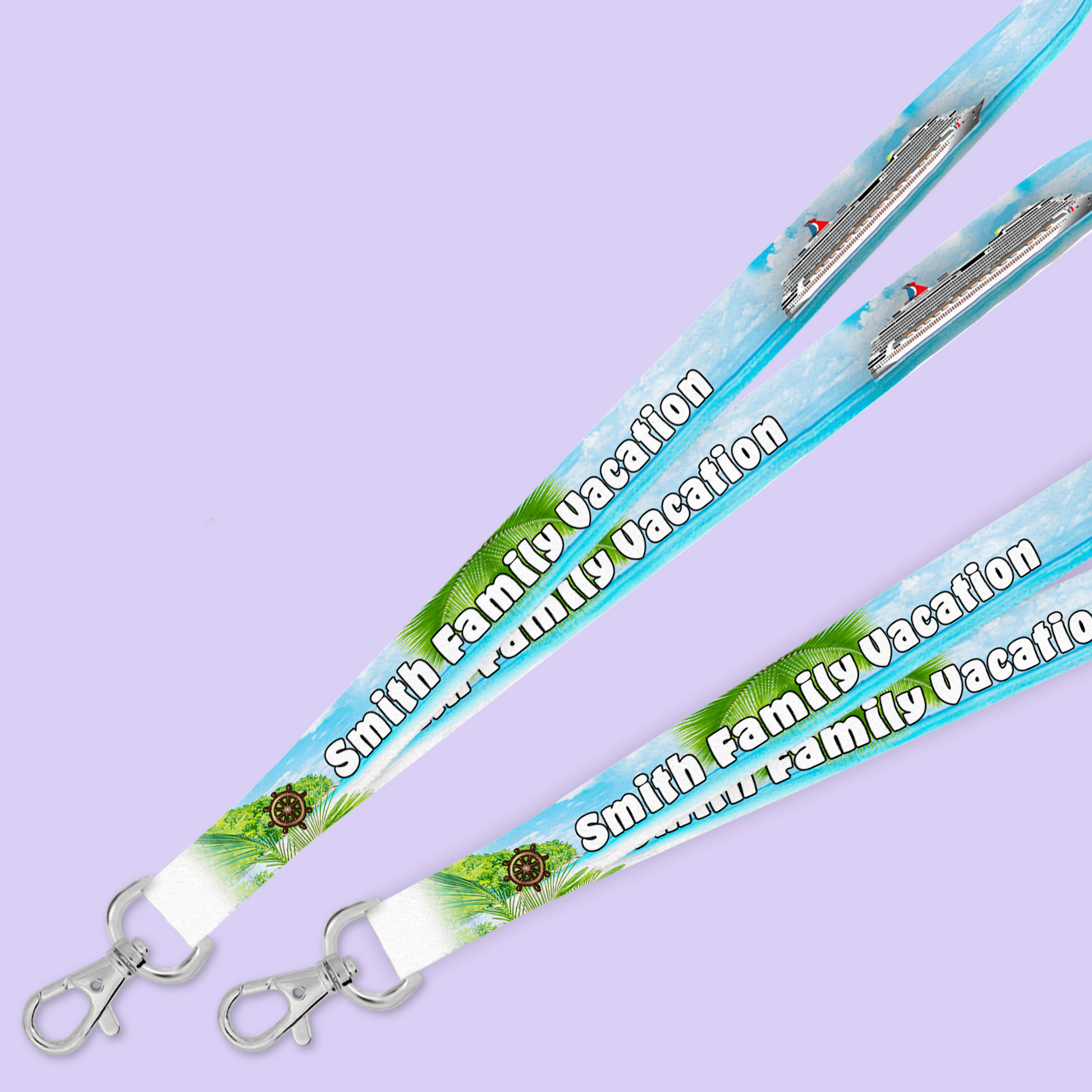 Personalized Carnival Cruise Lanyard (Tropical) - Two Crafty Gays