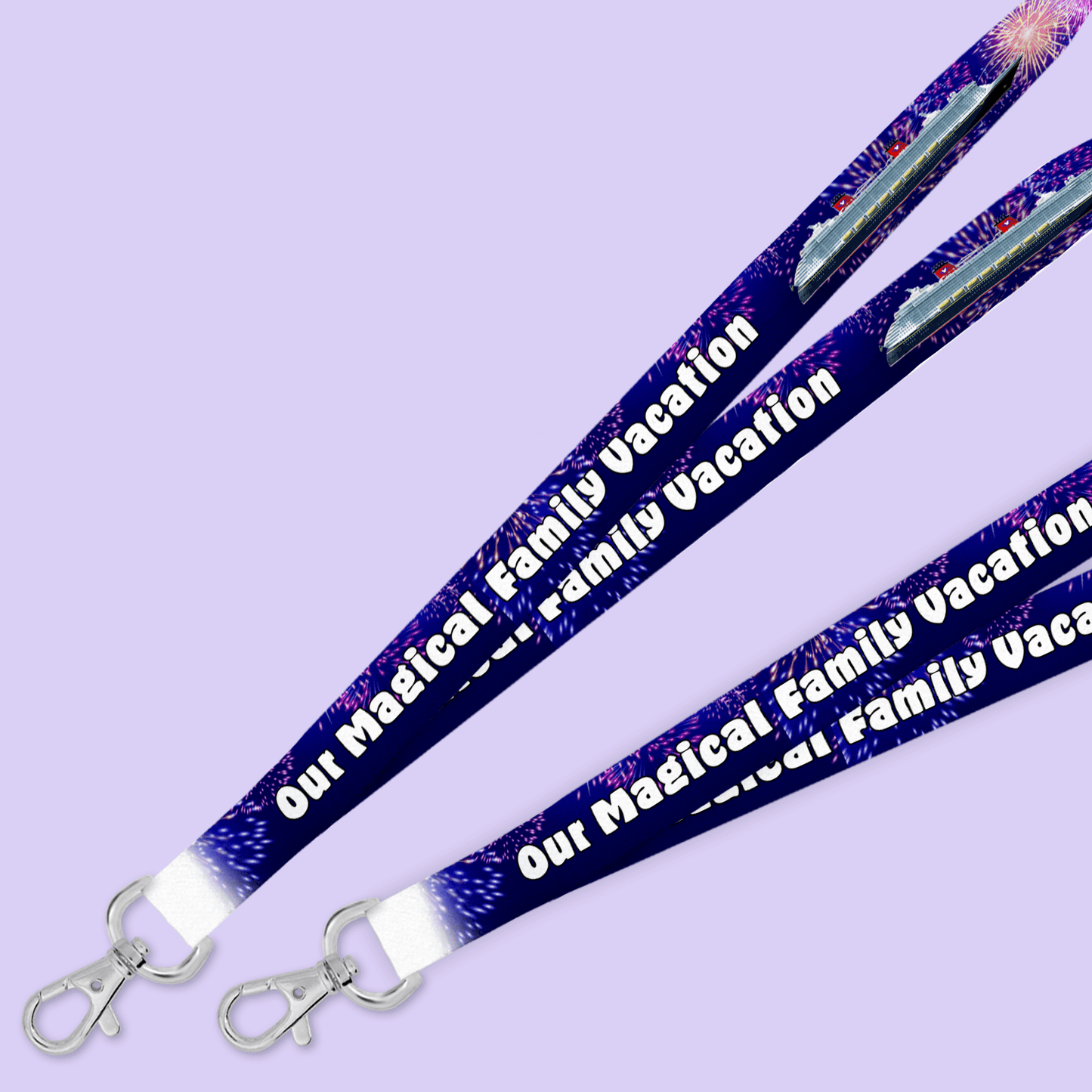 Personalized Disney Cruise Lanyard (Fireworks) - Two Crafty Gays