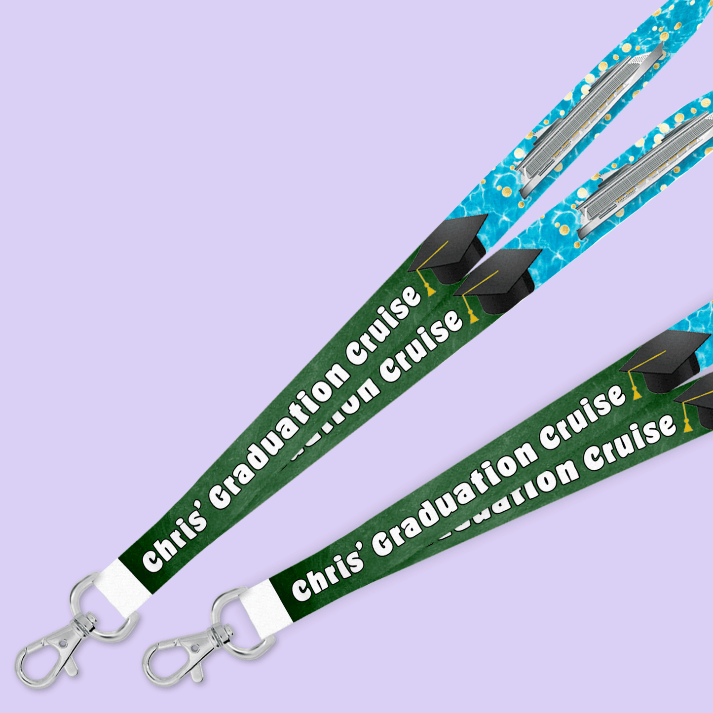 Personalized Graduation Cruise Lanyard - Two Crafty Gays