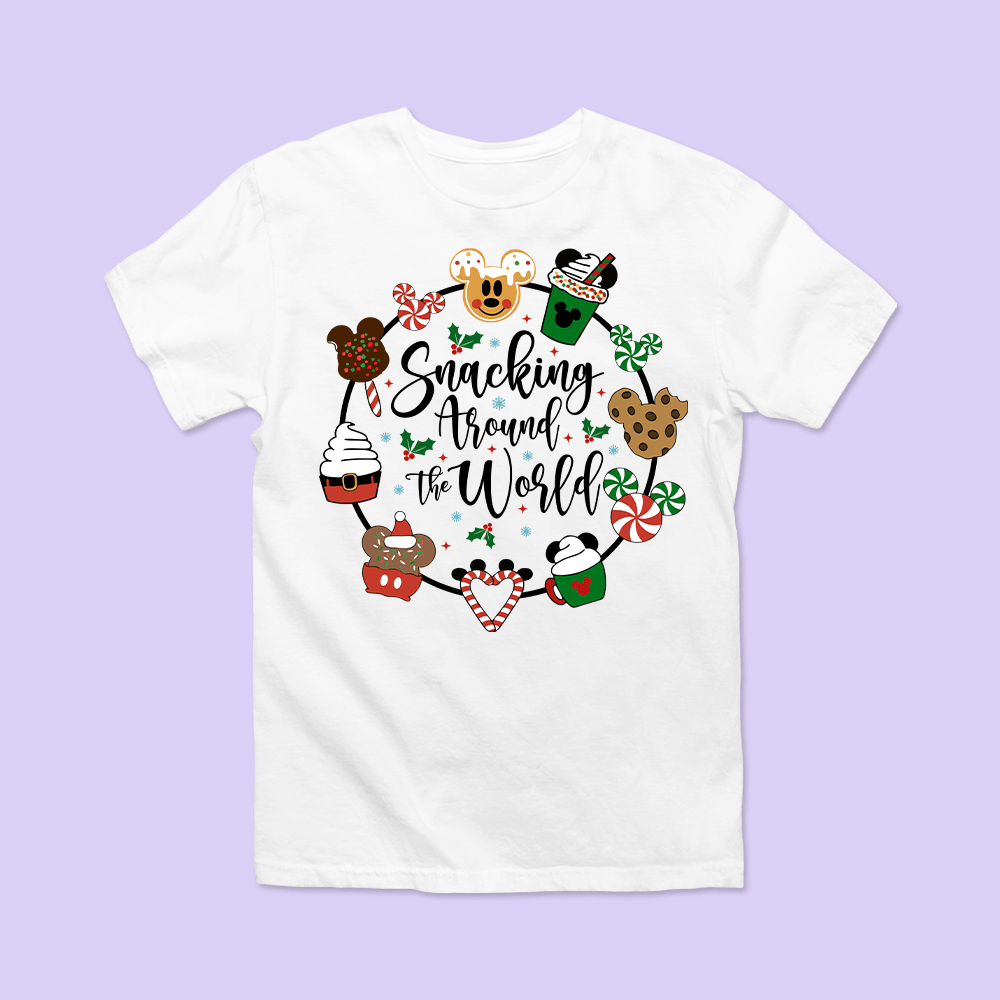 Snacking Around the World Christmas Shirt - Two Crafty Gays